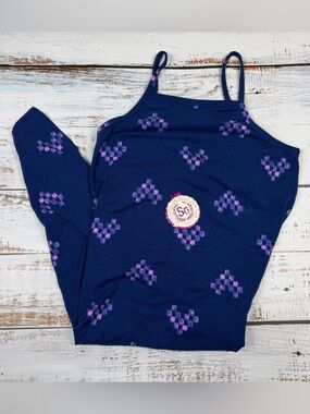 NWOT SO Girls Strappy Casual Sun Dress Blue Pixilated Heart